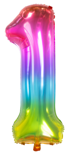 Palloncino in foil Figura 1 Arcobaleno XL 81cm vuoto