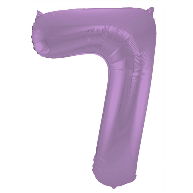 Palloncino in foil Figura 7 Matt Purple XL 86cm vuoto