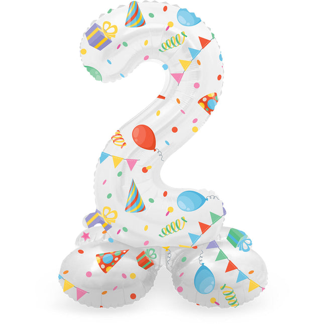 Palloncino Numero 2 Anni con Vuoto Standard 72cm