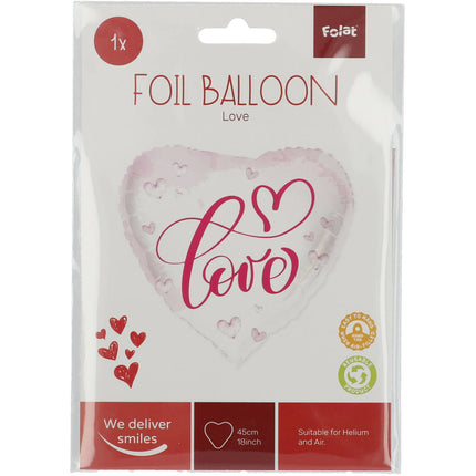 Palloncino ad elio Cuore Amore vuoto 45 cm