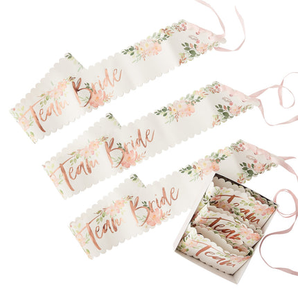 Sash Team Bride Flowers 75cm 6pz