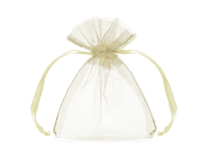 Sacchetti di organza crema 10cm 10pz