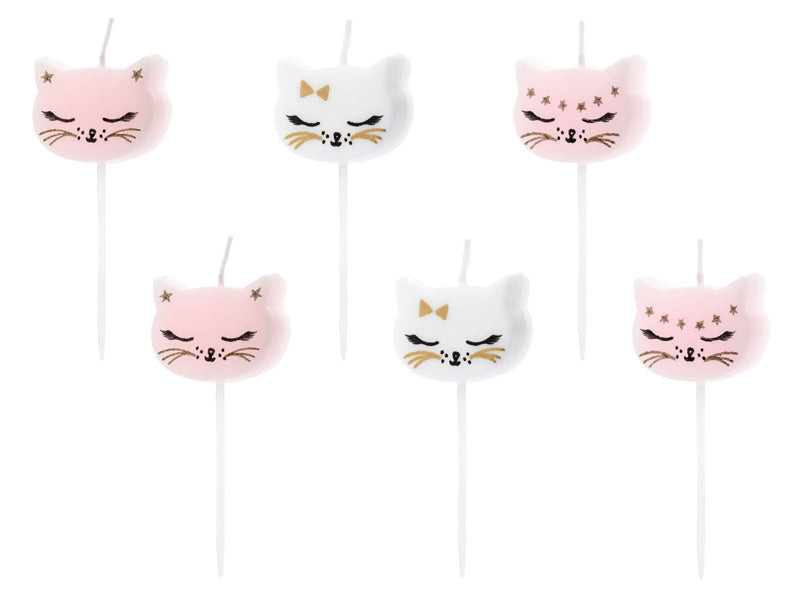 Candele Gatto 2cm 6pz