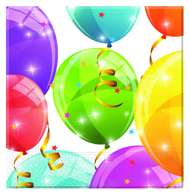 Tovaglioli con palloncini Party 33cm 20pz