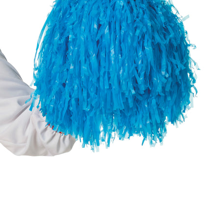 Cheerleader con i pompon blu