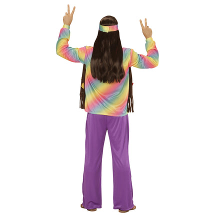 Costume Hippie 60S Uomo Colorato