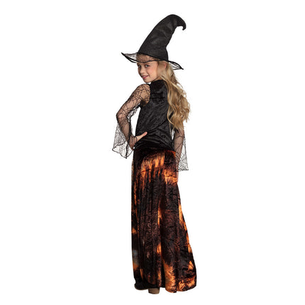 Costume da strega di Halloween per bambino arancione