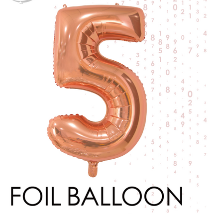 Pallone in foil Figura 5 Oro Rosa 66cm