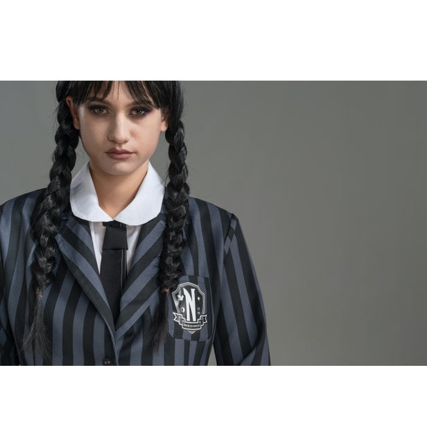 Costume Wednesday Uniforme scolastica nero/grigio