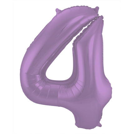 Palloncino Foil Figura 4 Matt Purple XL 86cm vuoto