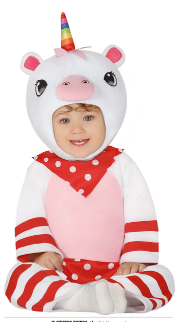 Costume da unicorno bambino rosso bianco