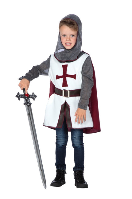 Costume da cavaliere bambino Croce 4 pezzi