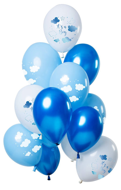 Palloncini nascita It's a Boy 30cm 12pz