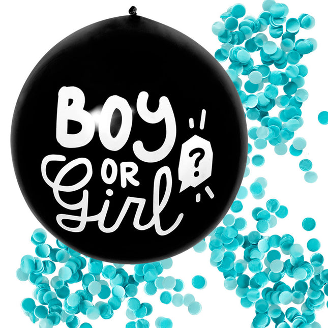 Palloncino a coriandoli Gender Reveal Boy 60 cm