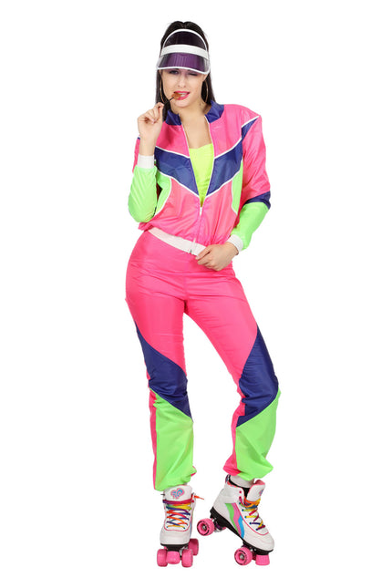 Tuta da ginnastica 80s Neon Donna