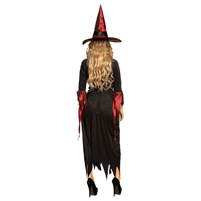 Costume da strega di Halloween rosso M