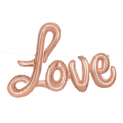 Palloncino in foil Love Rose Gold vuoto 2,74 m