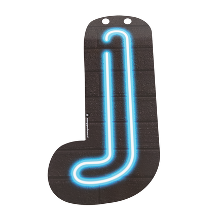 Lettera J neon 24 cm