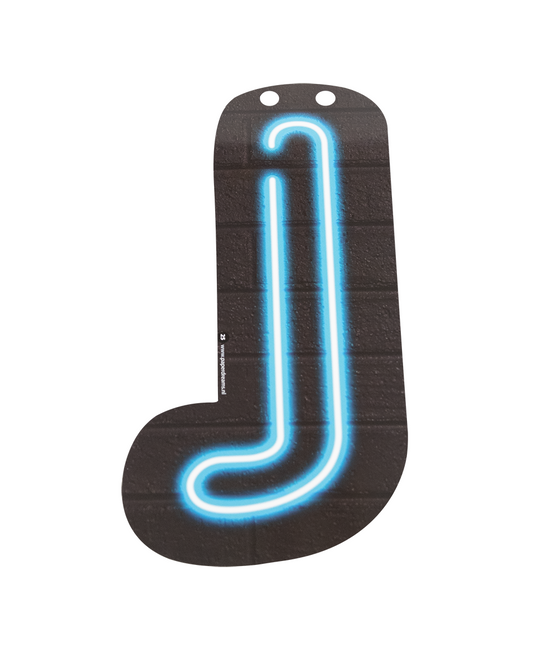 Lettera J neon 24 cm