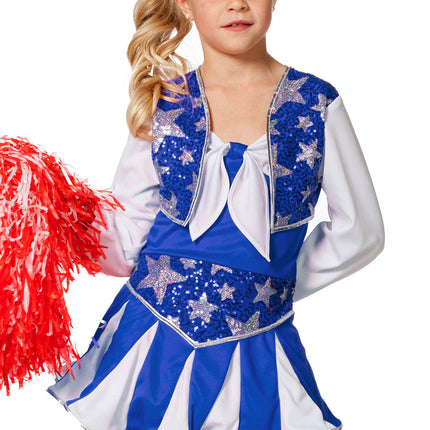 Tuta da Cheerleader Blu Bambino