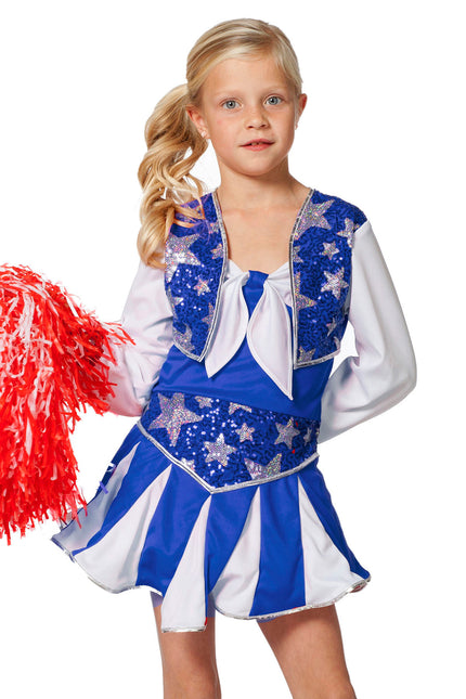 Tuta da Cheerleader Blu Bambino