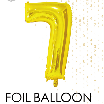 Pallone in foil Figura 7 Oro 66 cm