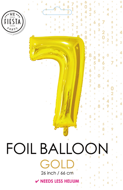 Pallone in foil Figura 7 Oro 66 cm