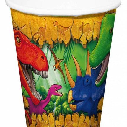 Tazze Dinosauro in cartone 250ml 6 pezzi