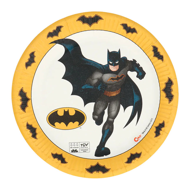 Piatti di Batman in cartone 23cm 8pz