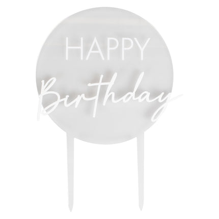 Cake topper di buon compleanno 12 cm