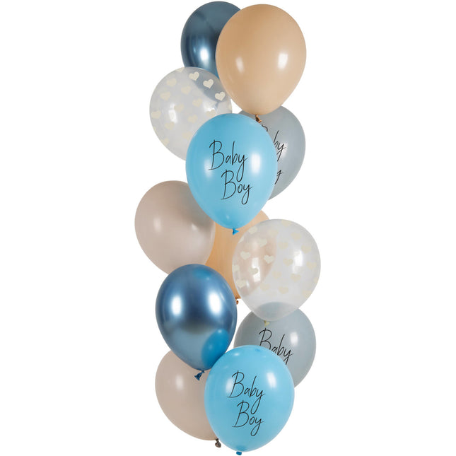 Palloncini blu nascita bambino 33cm 12pz