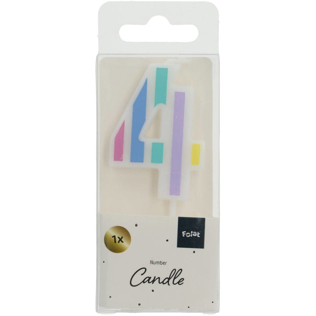 Candela 4 anni pastello 5cm