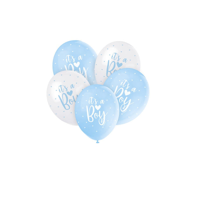 Palloncini nascita It's A Boy Blu 30cm 5pz