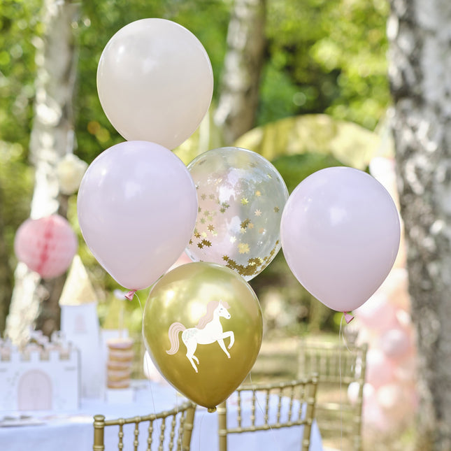 Palloncini Principesse Unicorno 30cm 12pz