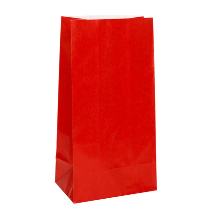 Sacchetti per feste Rosso 25cm 12pz