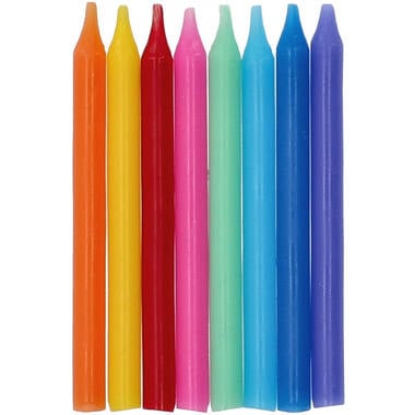 Candele Color Pop 6cm 16 pezzi