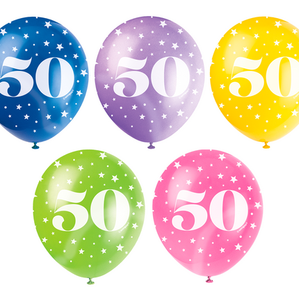 Palloncini 50 Anni Coriandoli 30cm 5pz