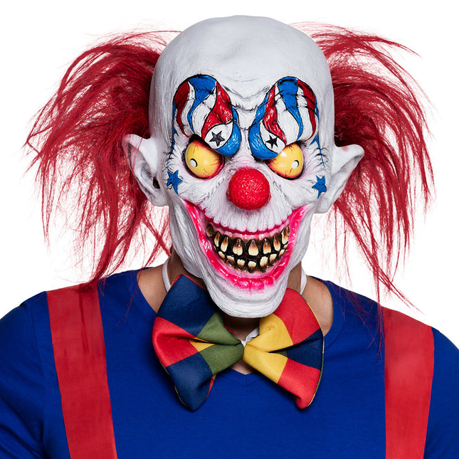 Maschera di Halloween Horror Clown Capelli Rossi