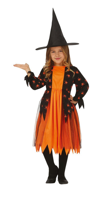 Costume Halloween Ragazza Strega Ragno