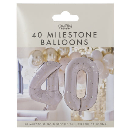 Palloncino 40 Year Number vuoto 60 cm