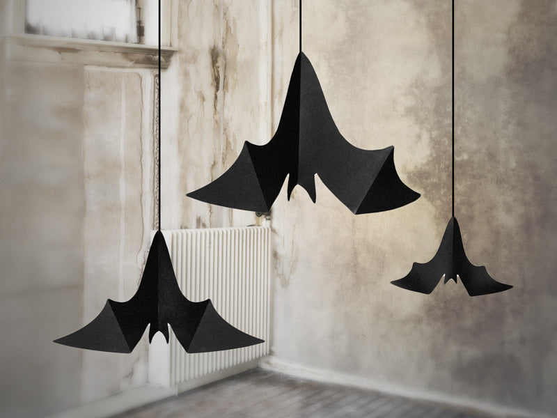 Set di pipistrelli per decorazioni appese di Halloween 31-47 cm 3 pezzi