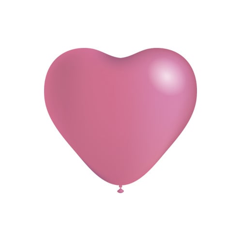 Palloncini a cuore rosa 25cm 6pz