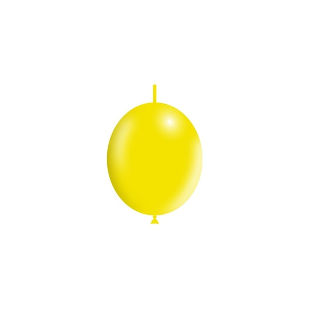 Palloncini a bottone giallo chiaro 15cm 100pz