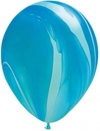 Palloncini Superagate Blu Arcobaleno 28cm 25pz