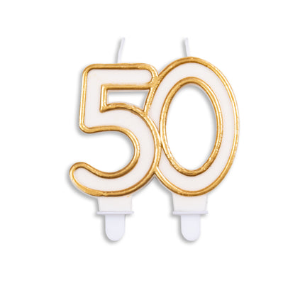 Candela 50 anni oro 7 cm