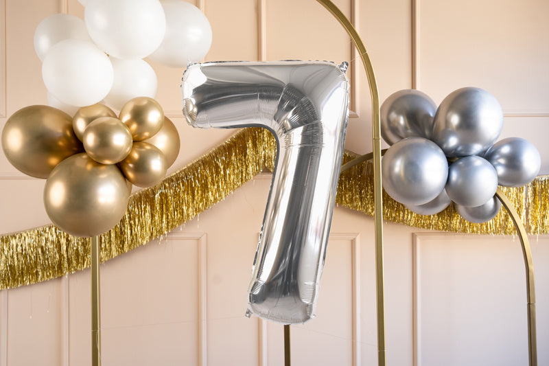 Palloncino a 7 anni Silver vuoto 72 cm