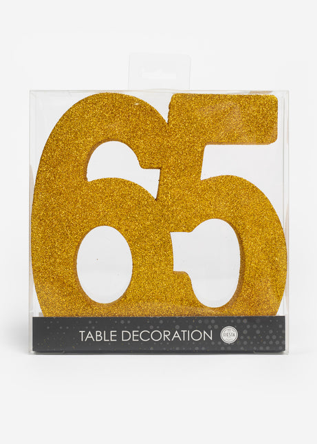 Decorazione da tavolo oro Figura 65 Glitter 20,5 cm