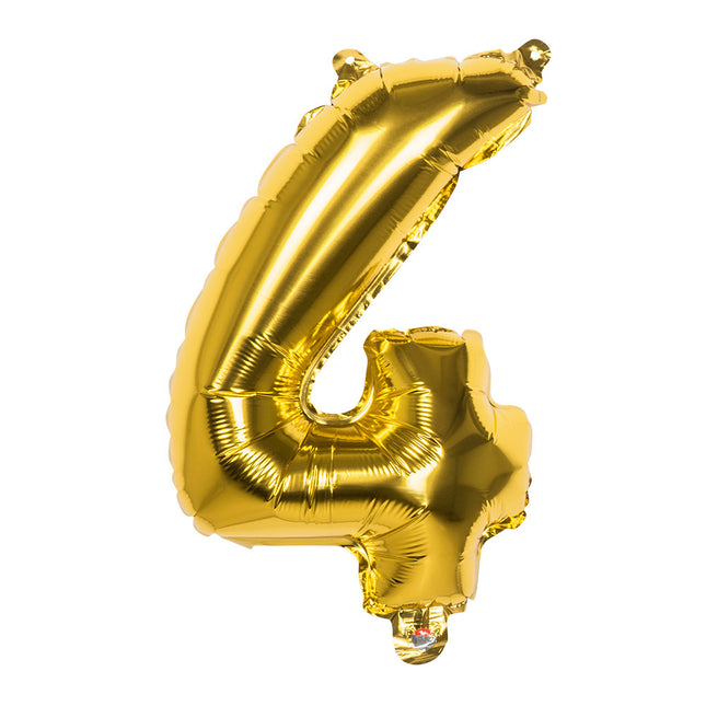 Palloncino numero d'oro 4 anni 36 cm