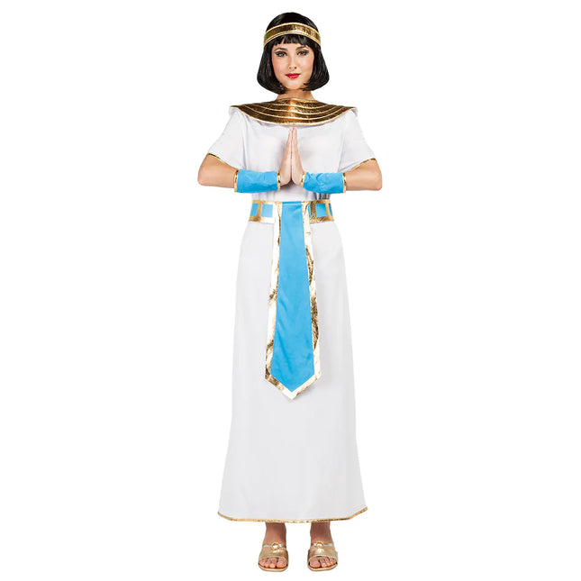 Costume Cleopatra Donna Blu Bianco