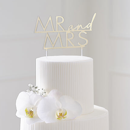 Topper per torta nuziale Mr & Mrs